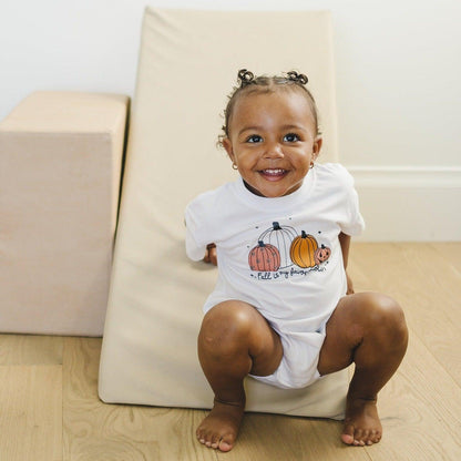Fall Is My Favorite Color Organic Cotton T-Shirt Romper or Tee by Little Joy Co., product view 2