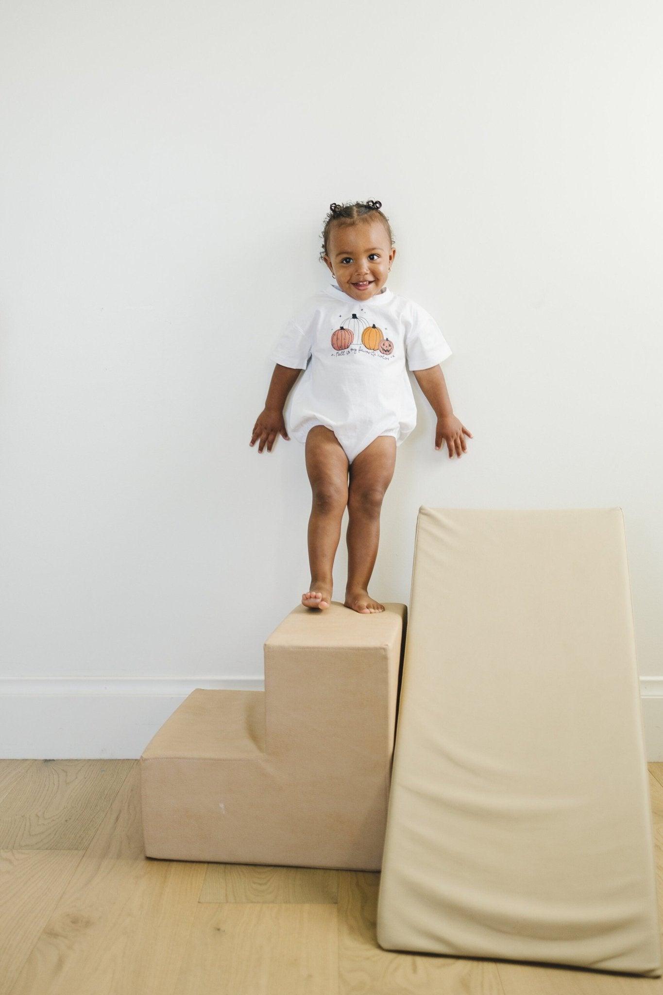 Fall Is My Favorite Color Organic Cotton T-Shirt Romper or Tee by Little Joy Co., product view 3