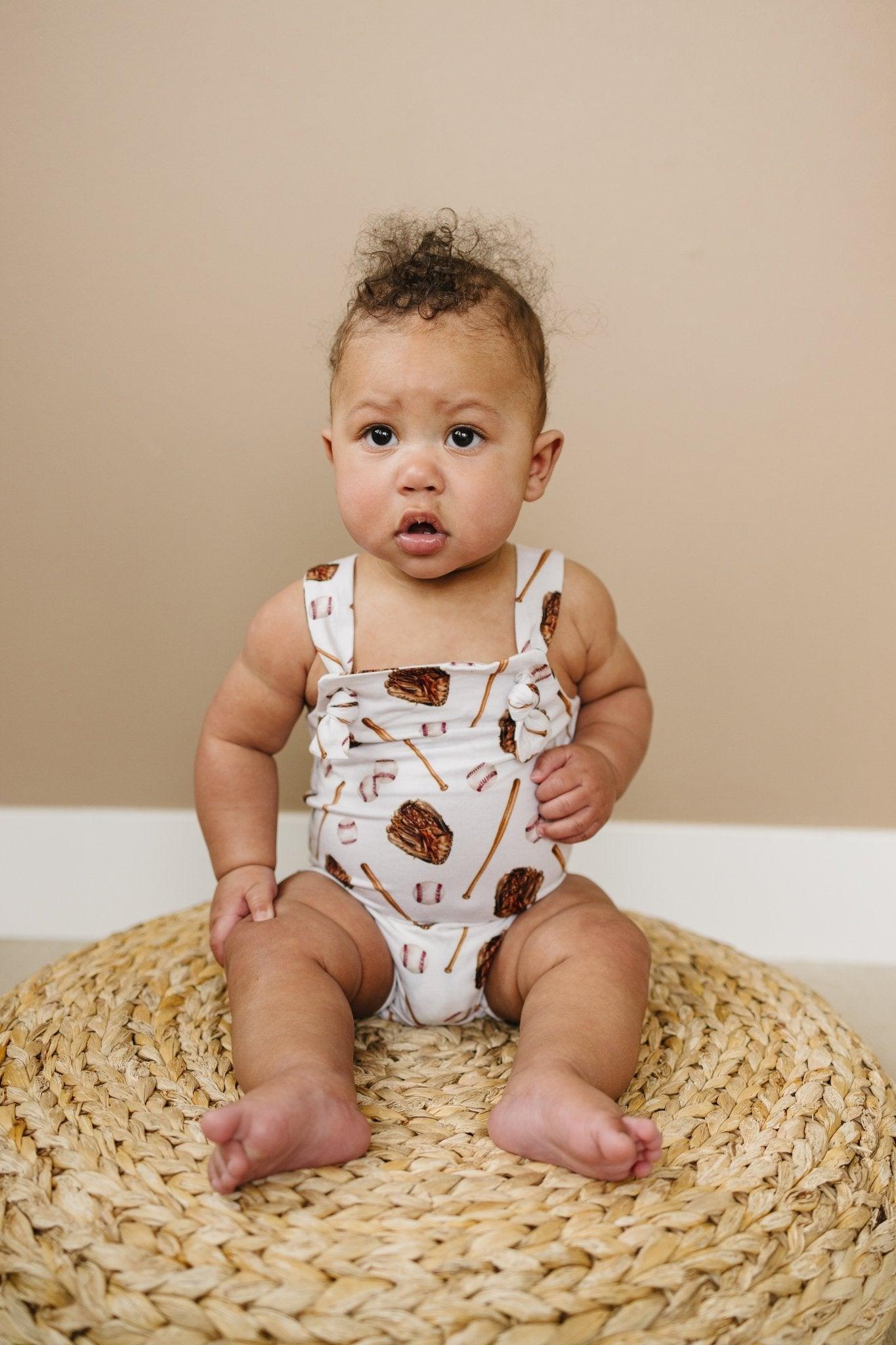 Grand Slam Bamboo Knotted Shortalls by Little Joy Co., product view 4