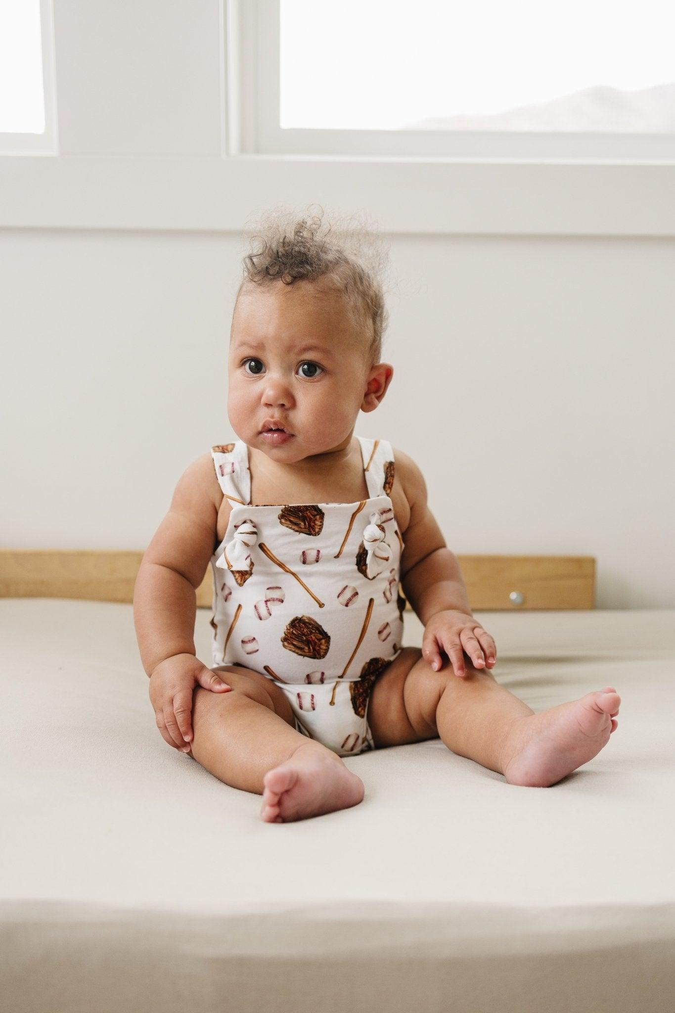 Grand Slam Bamboo Knotted Shortalls by Little Joy Co., product view 3
