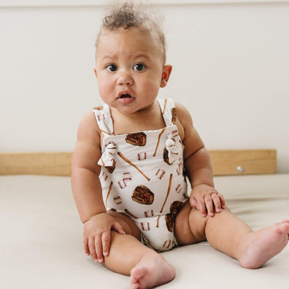 Grand Slam Bamboo Knotted Shortalls by Little Joy Co.