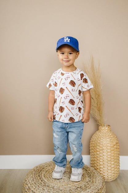 Grand Slam Bamboo Tee *Sizes 3/6m & Sz 6 Left by Little Joy Co., product view 4