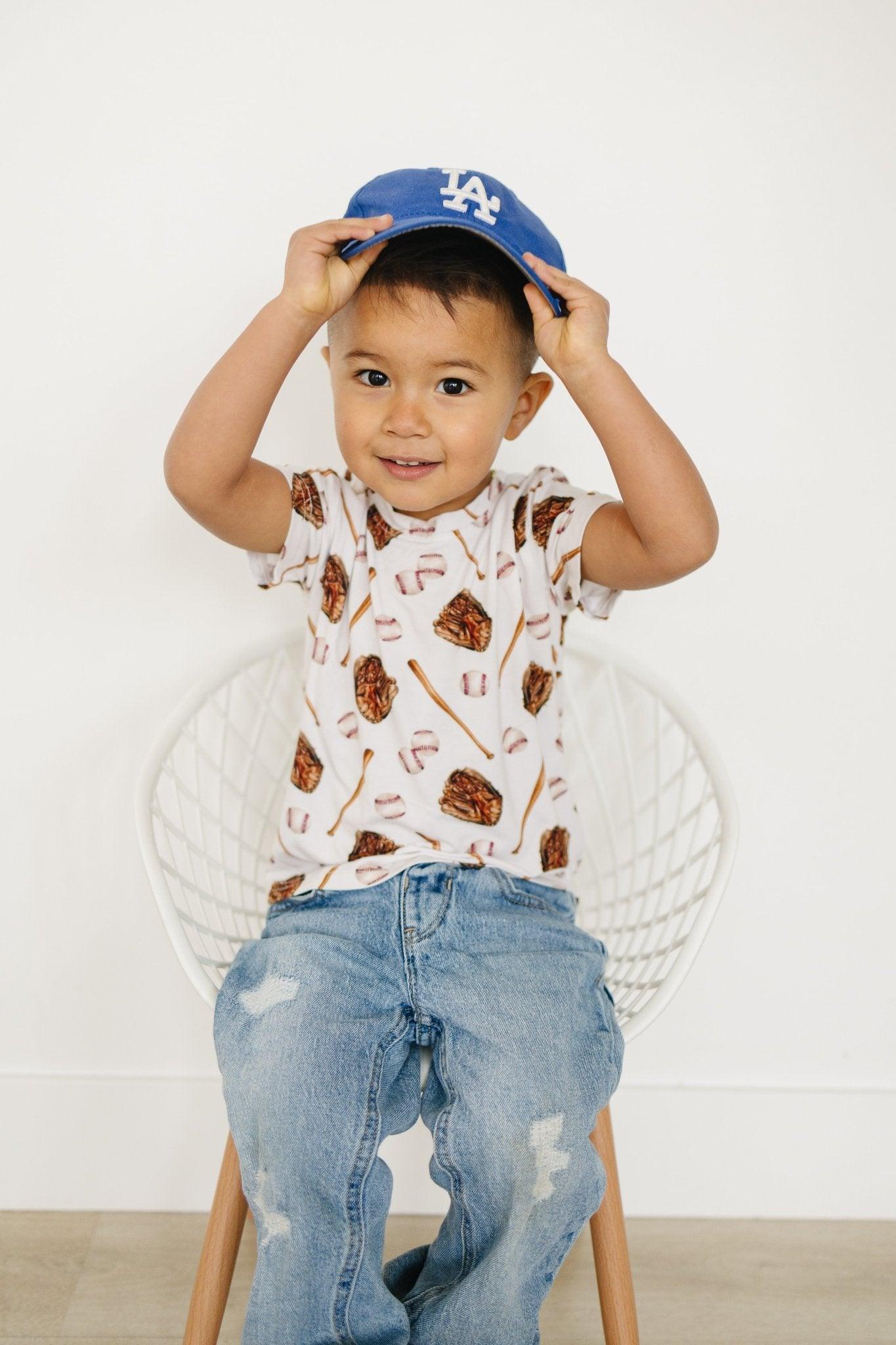 Grand Slam Bamboo Tee *Sizes 3/6m & Sz 6 Left by Little Joy Co., product view 3