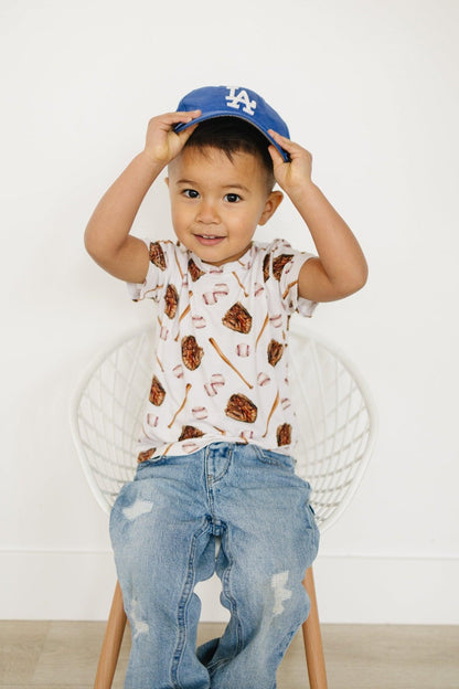 Grand Slam Bamboo Tee *Sizes 3/6m & Sz 6 Left by Little Joy Co., product view 3