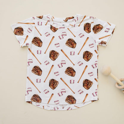 Grand Slam Bamboo Tee *Sizes 3/6m & Sz 6 Left by Little Joy Co., product view 2