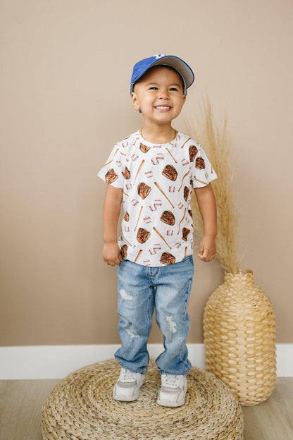 Grand Slam Bamboo Tee *Sizes 3/6m & Sz 6 Left by Little Joy Co., product view 6