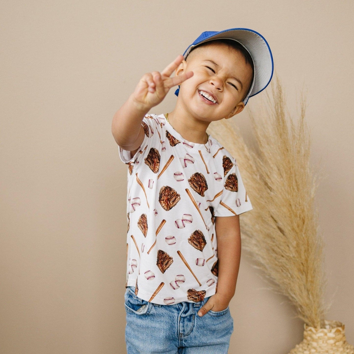 Grand Slam Bamboo Tee *Sizes 3/6m & Sz 6 Left by Little Joy Co.