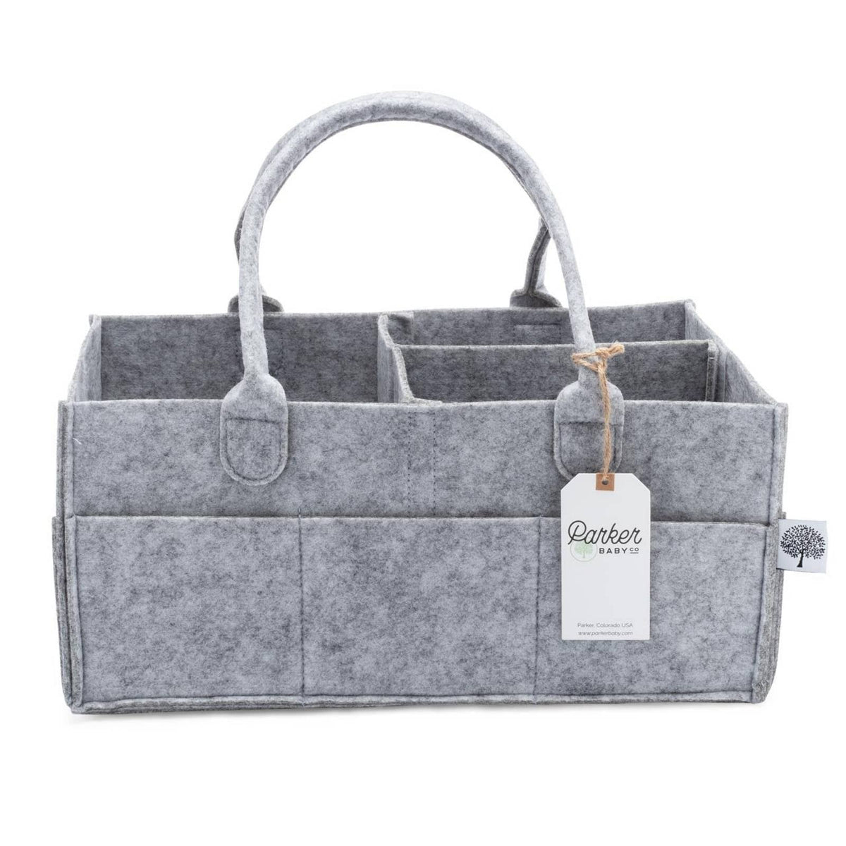 Parker Baby Co. Felt Diaper Caddy with Removable Divider