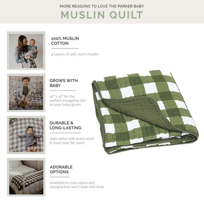 Green Buffalo Quilt by Parker Baby Co., product view 3