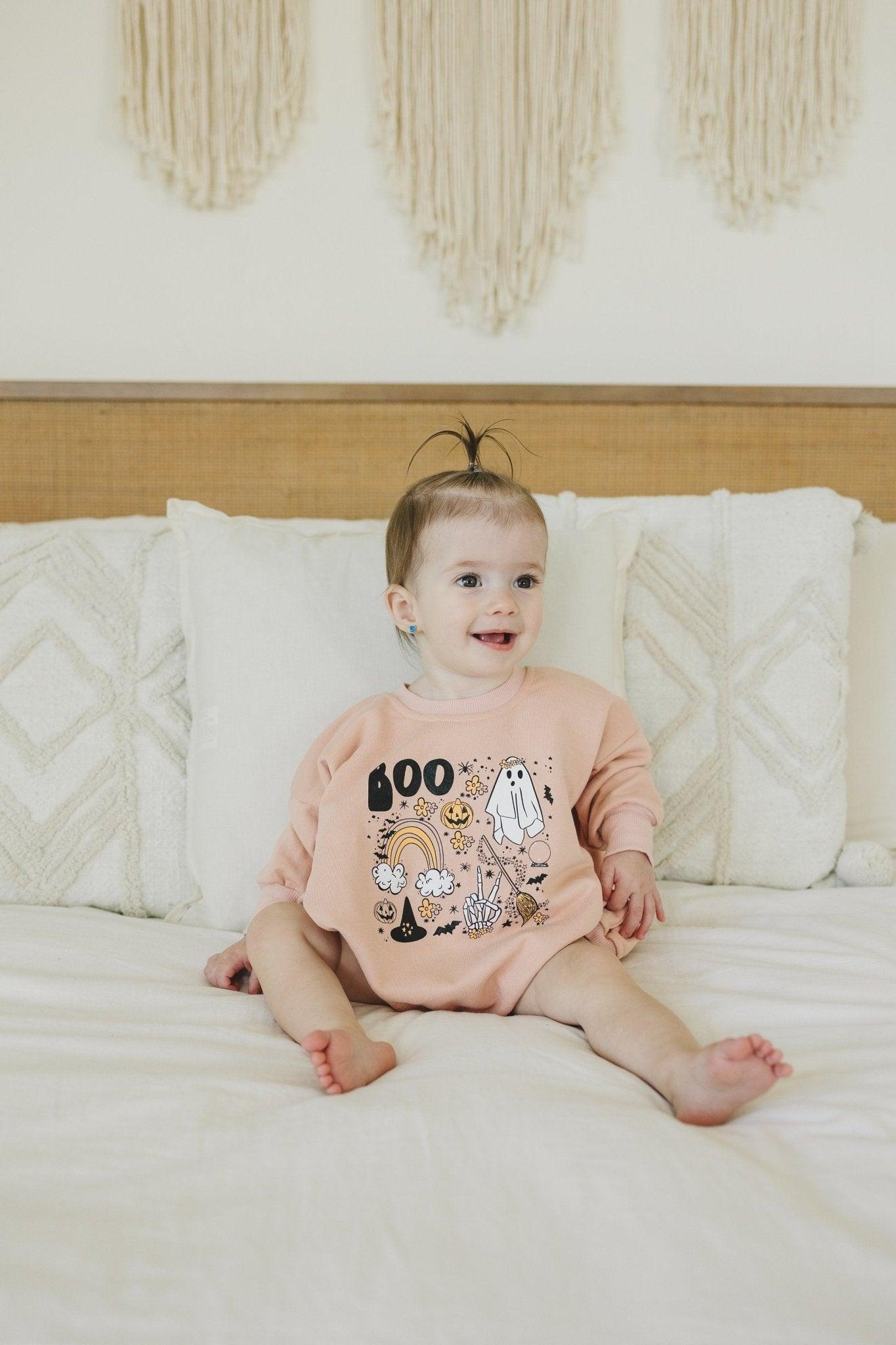 Halloween Sweatshirt Romper by Little Joy Co., product view 7
