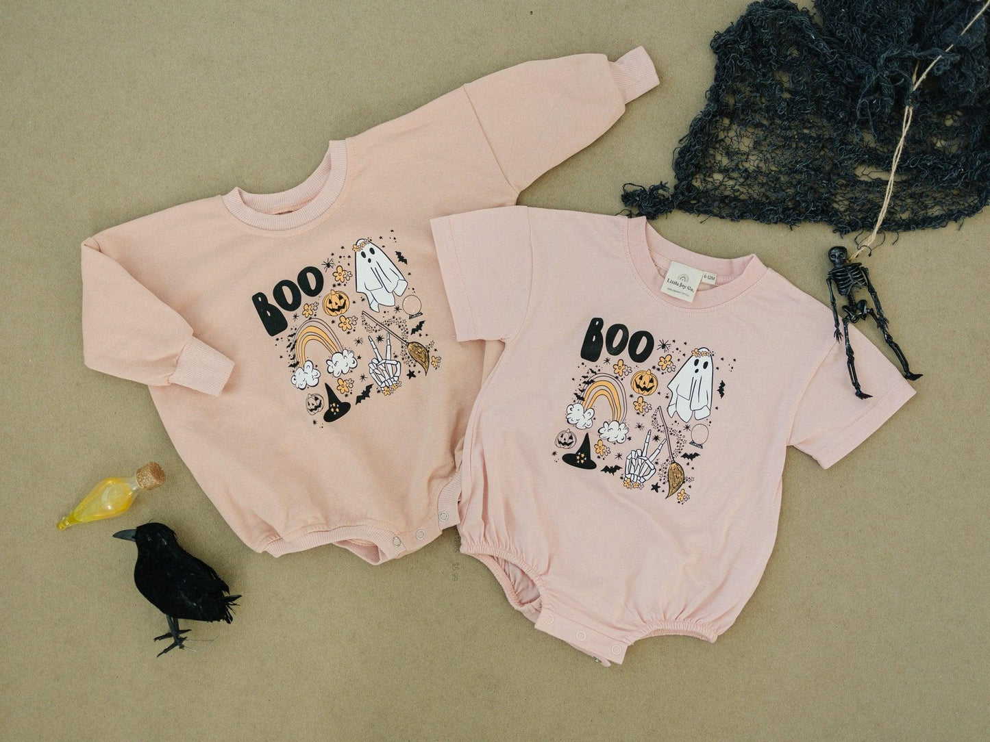 Halloween Sweatshirt Romper by Little Joy Co., product view 2