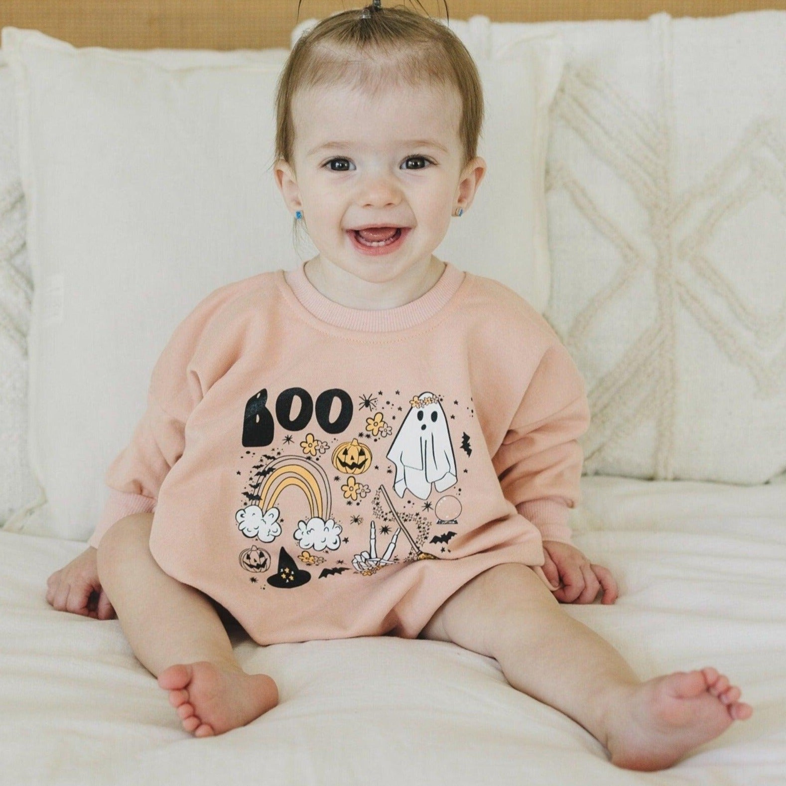 Halloween Sweatshirt Romper by Little Joy Co.