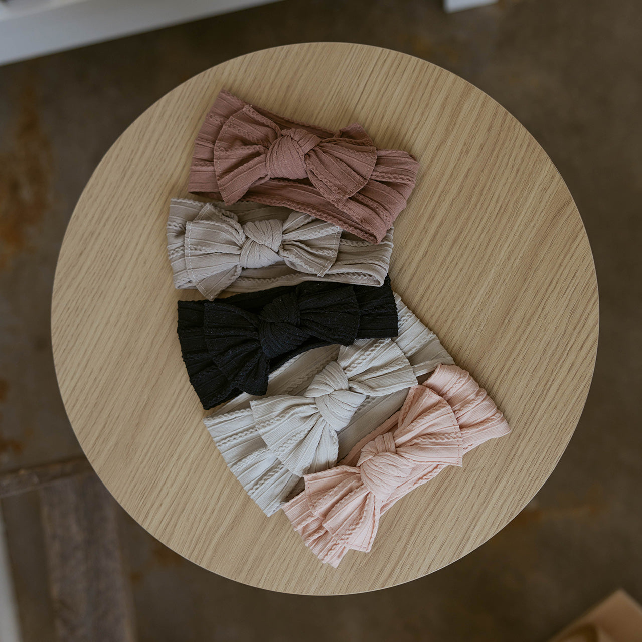 Rosewood Set - Cable Knit Knotted Headbands - 5 Pack by Parker Baby Co., product view 10