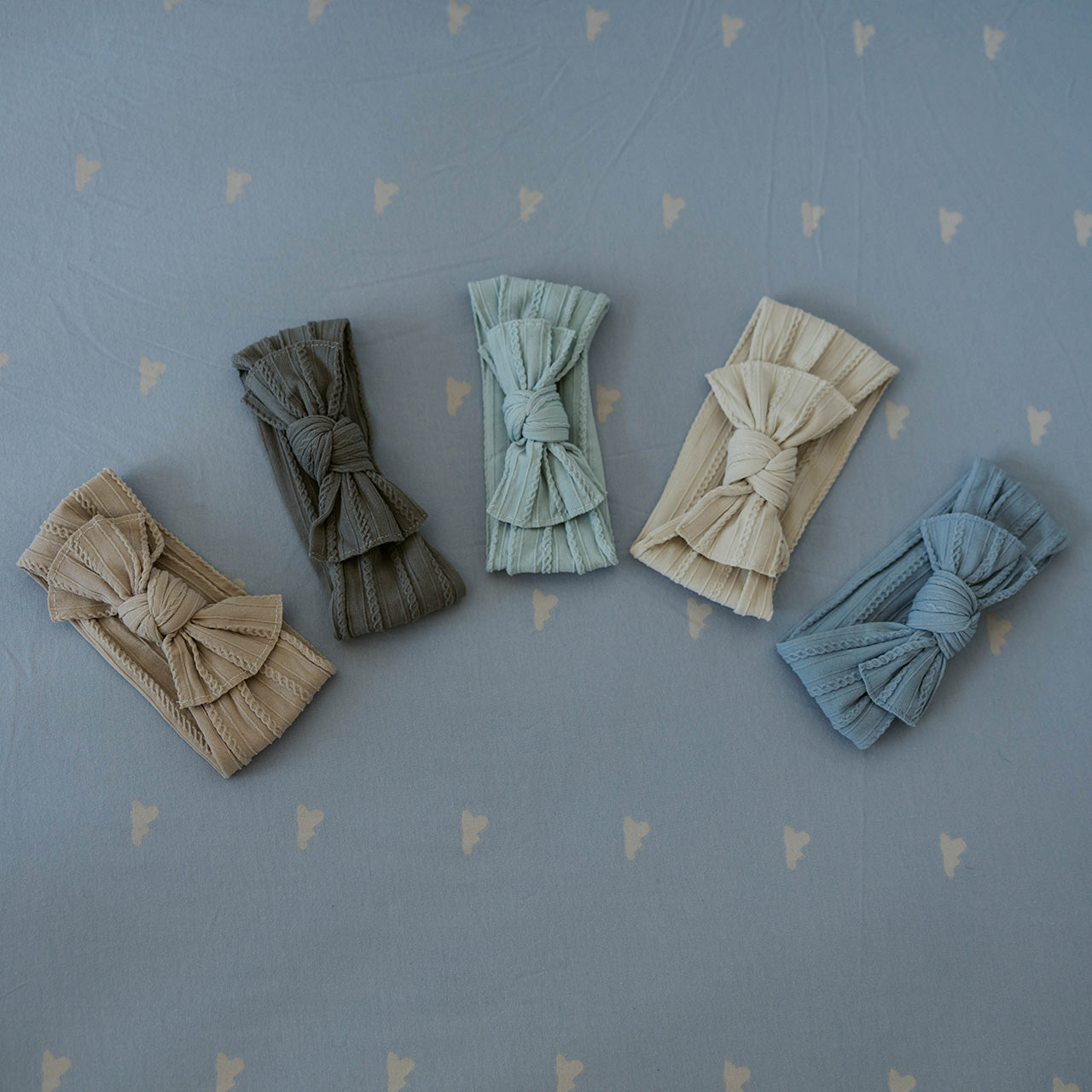 Stormy Set - Cable Knit Knotted Headbands - 5 Pack by Parker Baby Co., product view 7