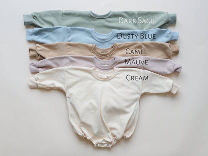 Hello Fall Sweatshirt Romper - more colors by Little Joy Co., product view 6