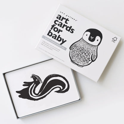 Wee Gallery Black and White Baby Art Cards – 6 Animal Cards