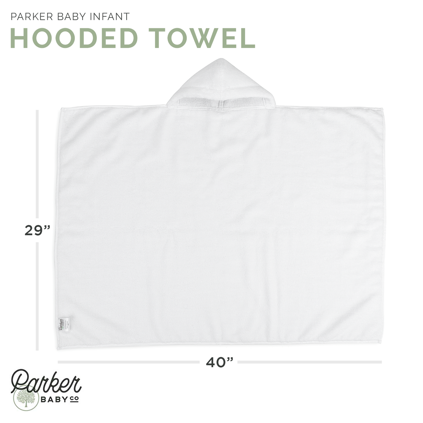Hooded Bath Towel by Parker Baby Co., product view 6