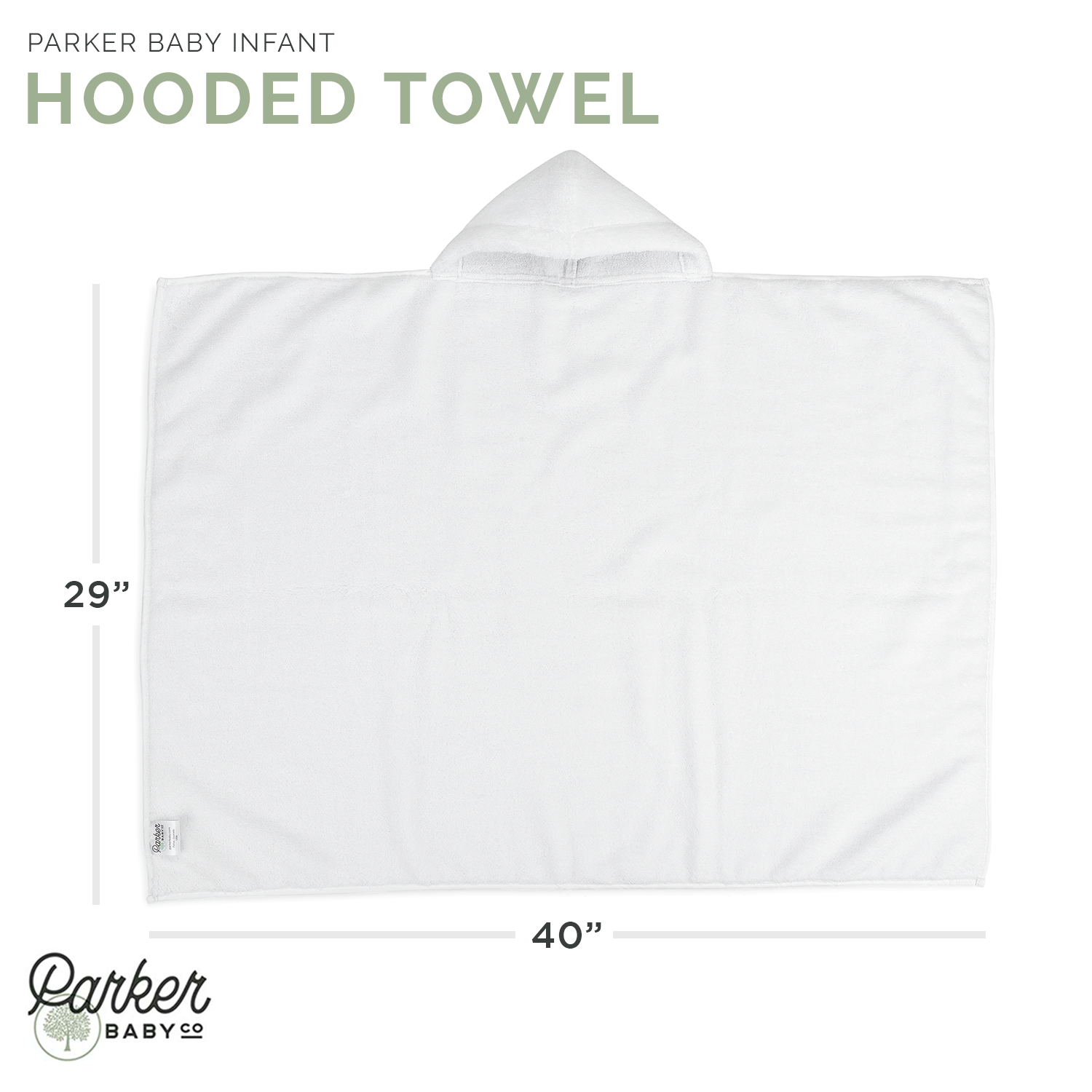 Hooded Bath Towel by Parker Baby Co., product view 6