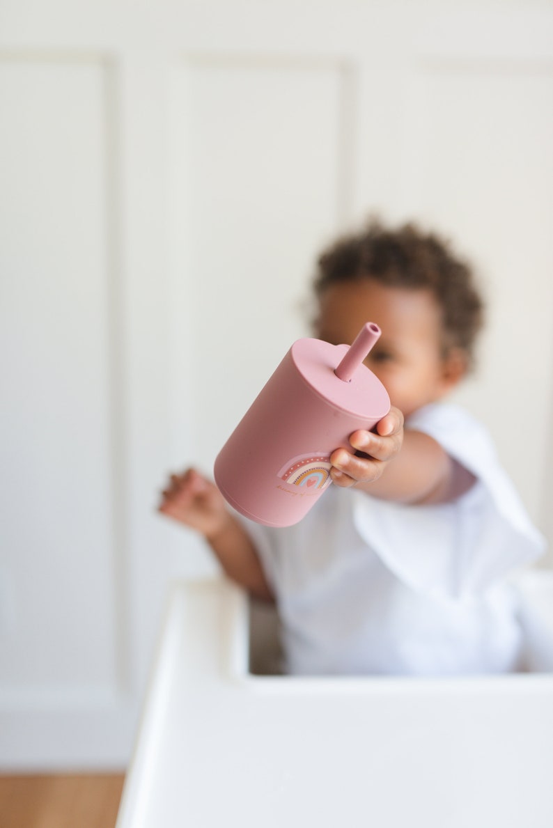 Silicone Straw Cup for Babies & Toddlers - 6oz Silicone Sippy Cup by Little Joy Co., product view 3