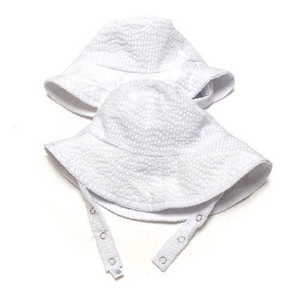 bucket hat in Cape Cod Seersucker white by UB2 | Urban Baby Bonnets
