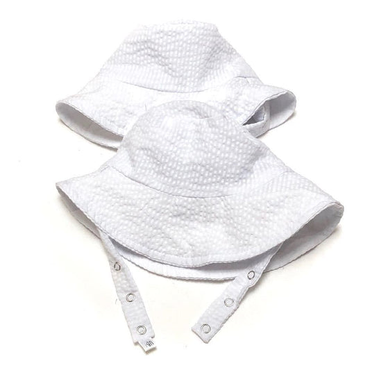 bucket hat in Cape Cod Seersucker white by UB2 | Urban Baby Bonnets