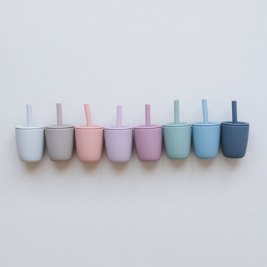 Mini Straw Cup - Silicone Straw Cup for Babies & Young Toddlers by Little Joy Co.