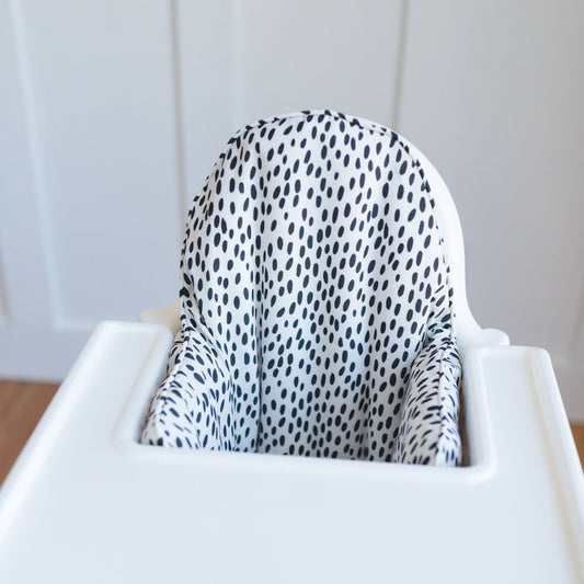 White & Black Dots IKEA Antilop Cushion Cover by Little Joy Co., product view 2