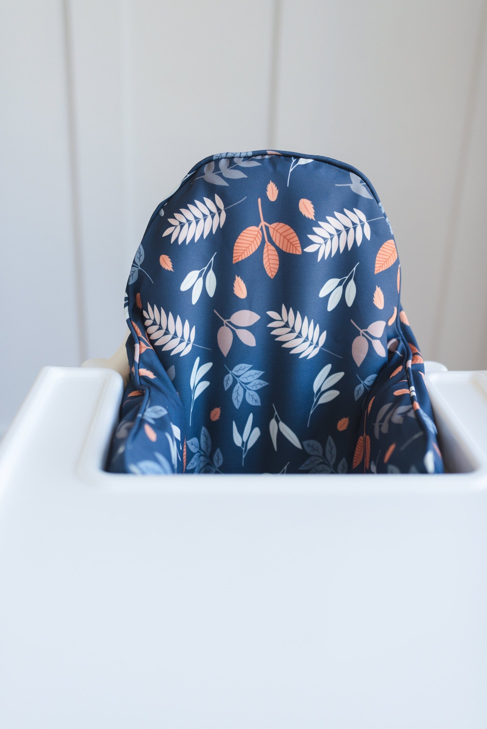 Navy Leaves IKEA Antilop Cushion Cover by Little Joy Co., product view 2