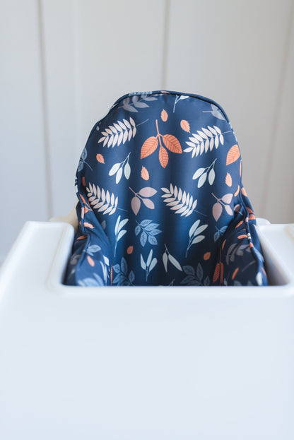 Navy Leaves IKEA Antilop Cushion Cover by Little Joy Co., product view 2