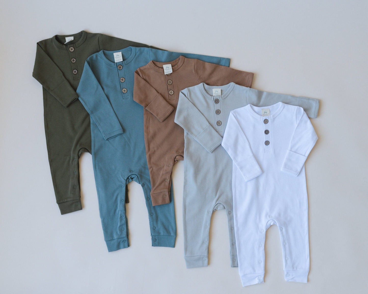 Organic Cotton Henley Romper by Little Joy Co.