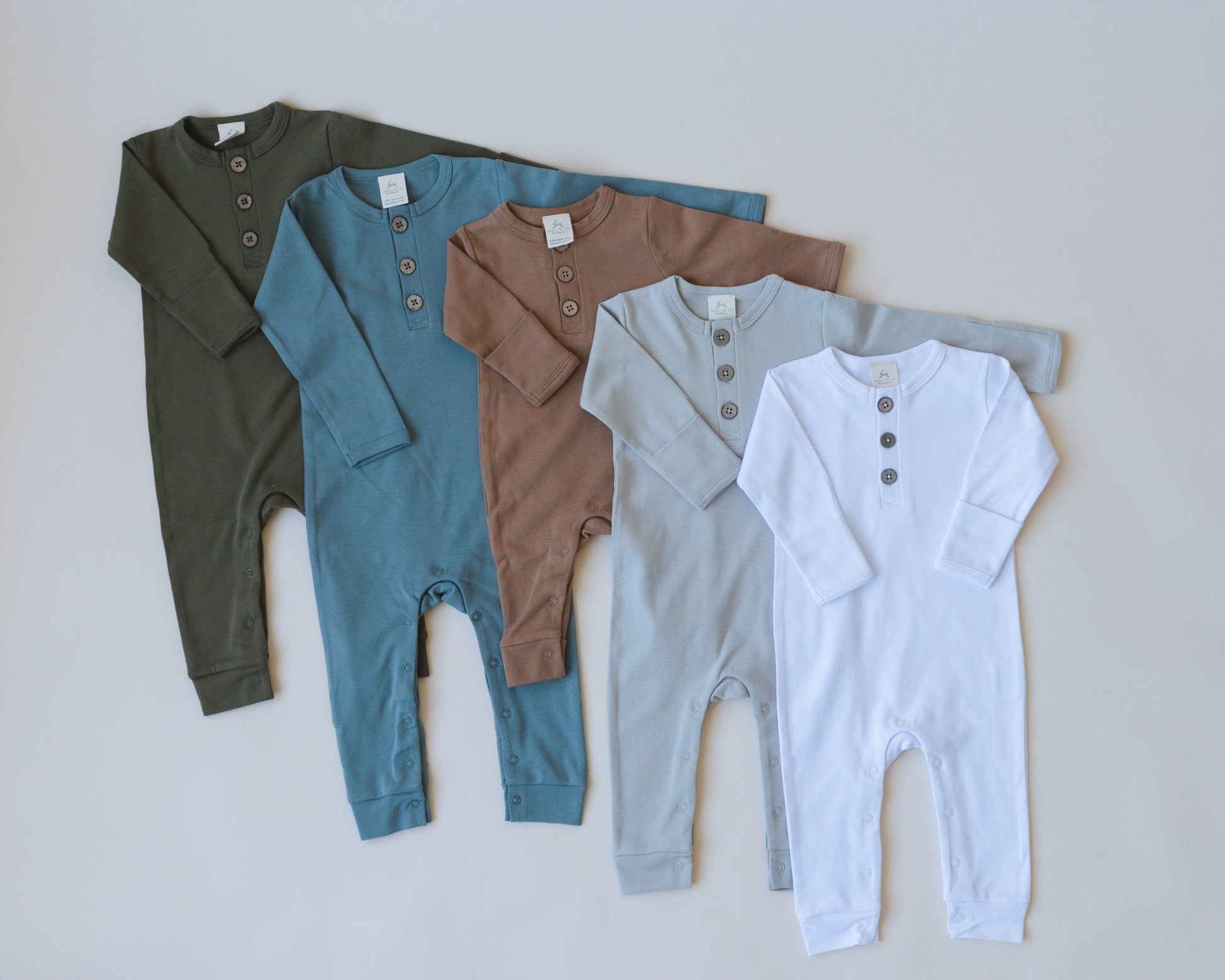 Organic Cotton Henley Romper by Little Joy Co.