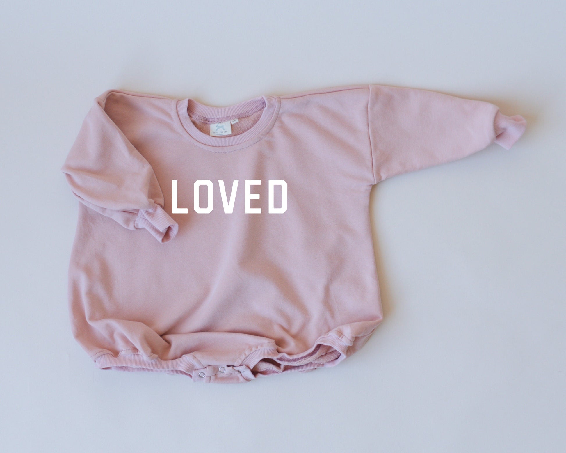Loved Sweatshirt Romper - more colors by Little Joy Co., product view 14