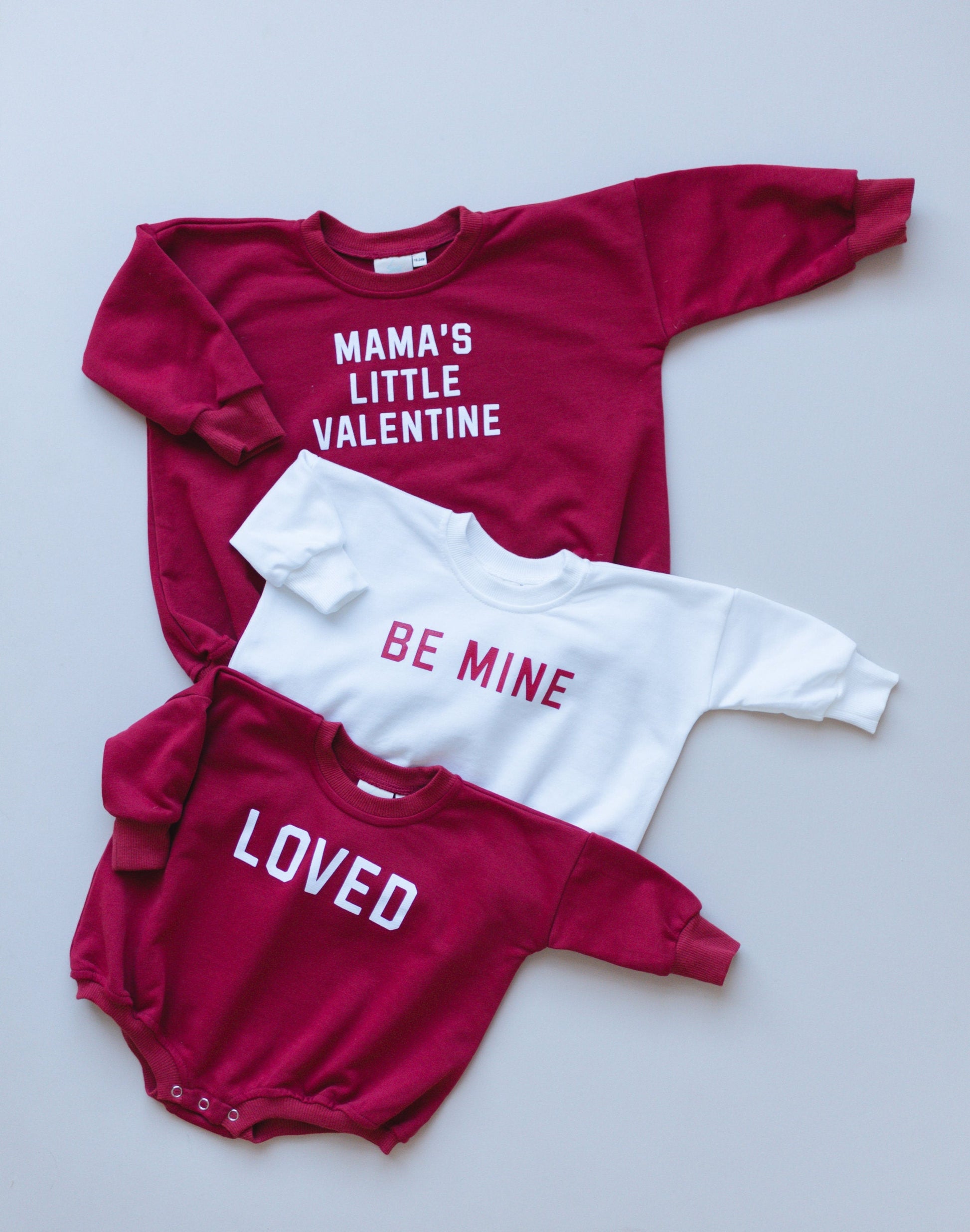 Loved Sweatshirt Romper - more colors by Little Joy Co., product view 17