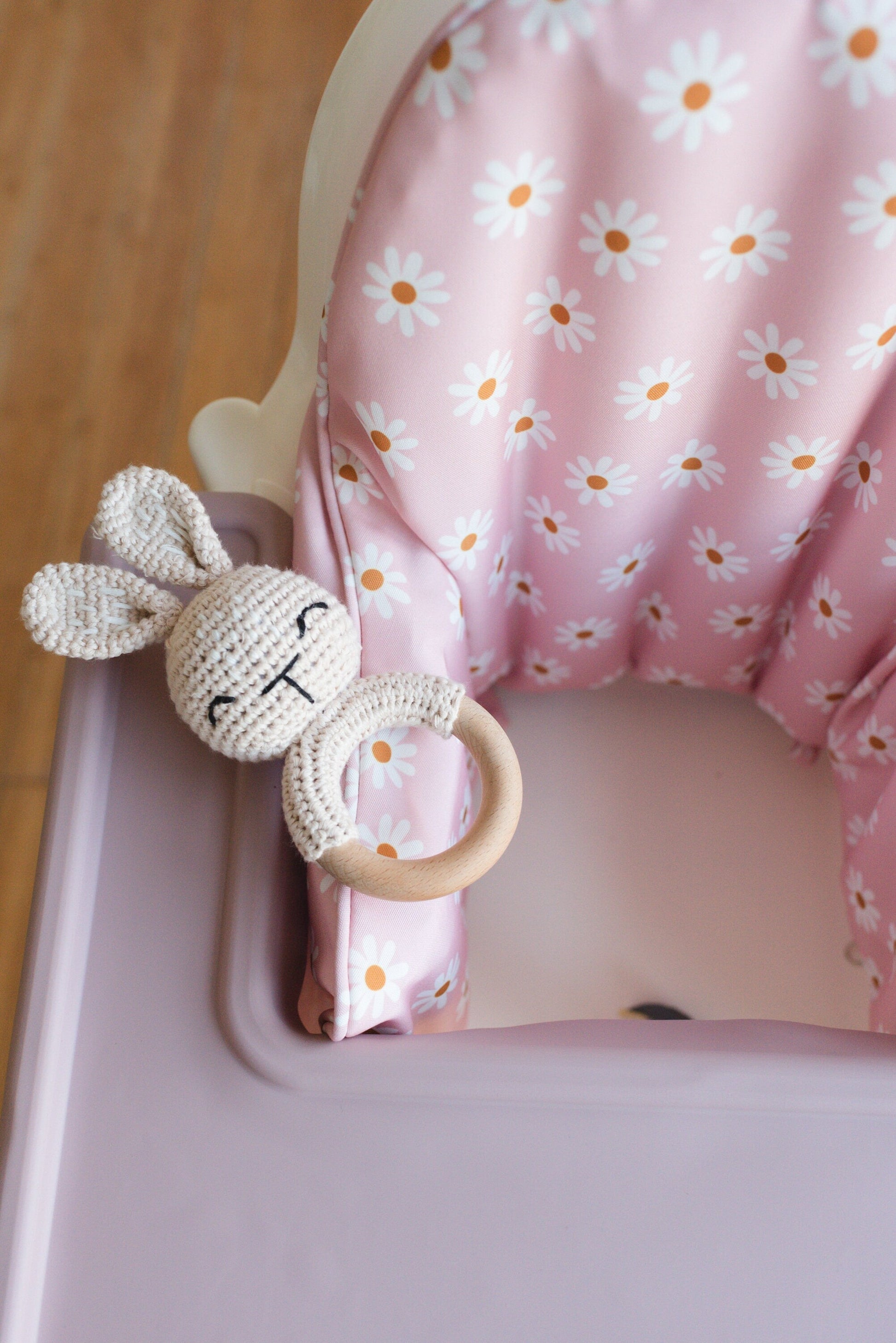 Pink Daisy IKEA Antilop Cushion Cover by Little Joy Co., product view 3