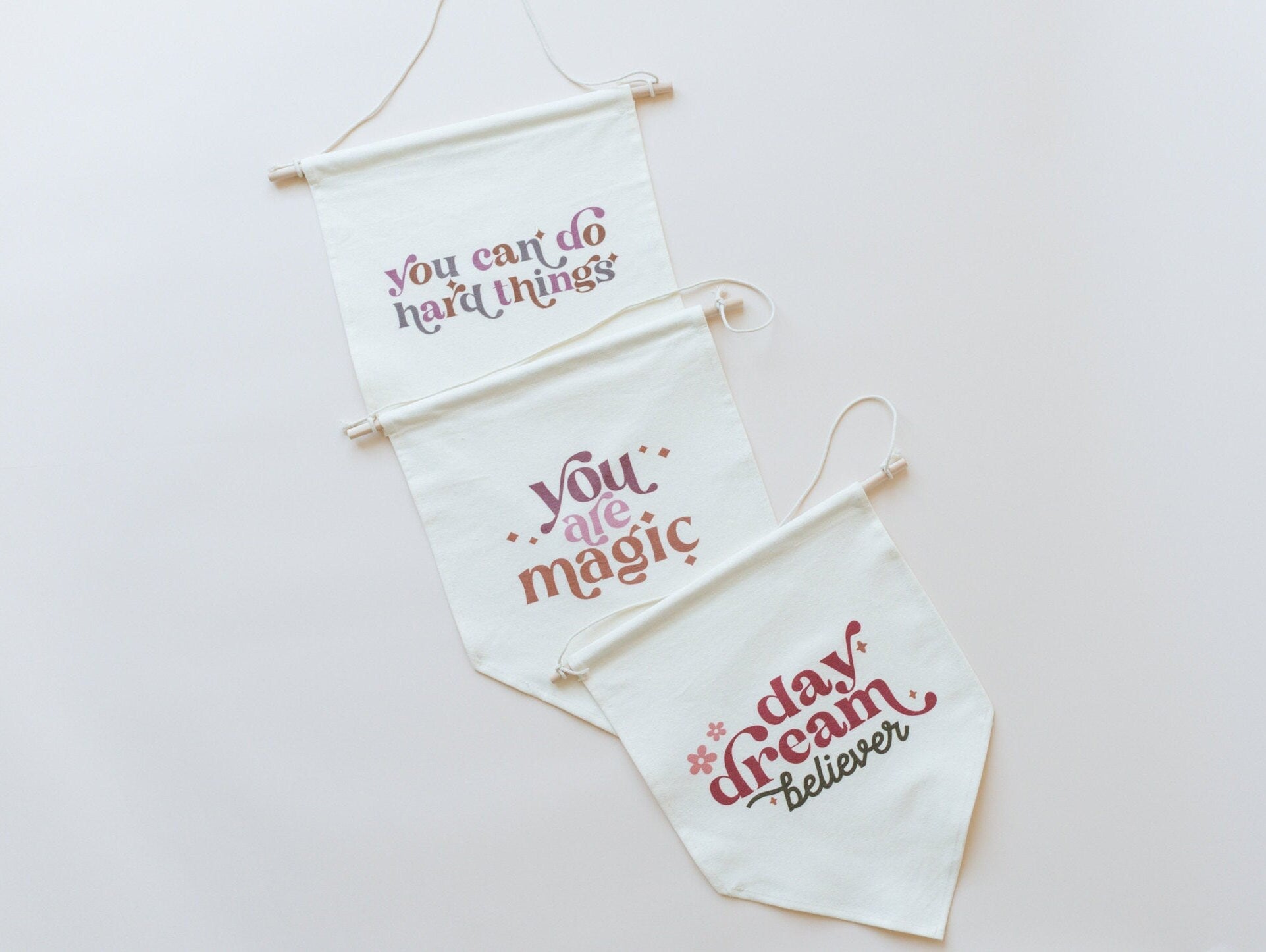 Daydream Believer Canvas Pennant by Little Joy Co., product view 3