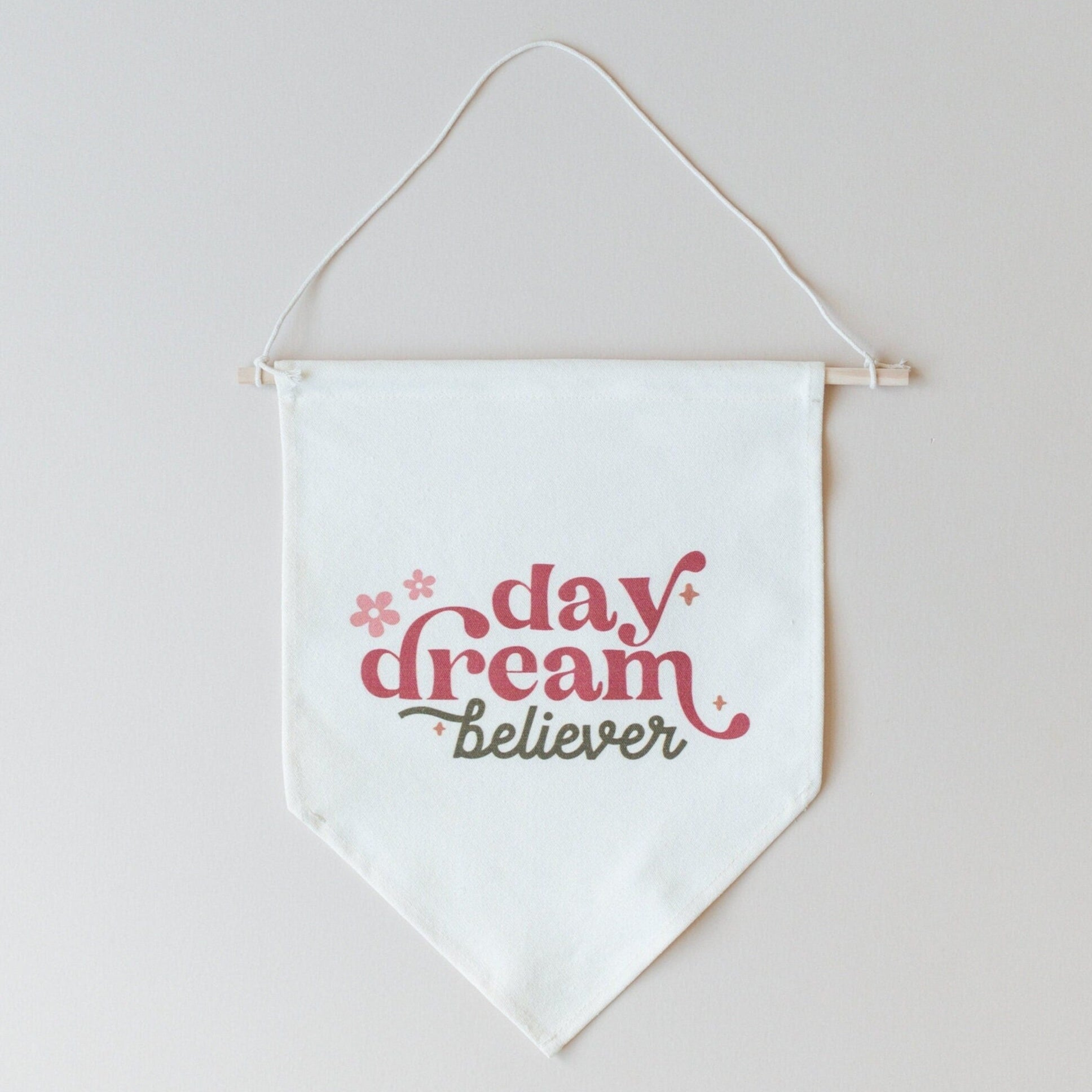 Daydream Believer Canvas Pennant by Little Joy Co.