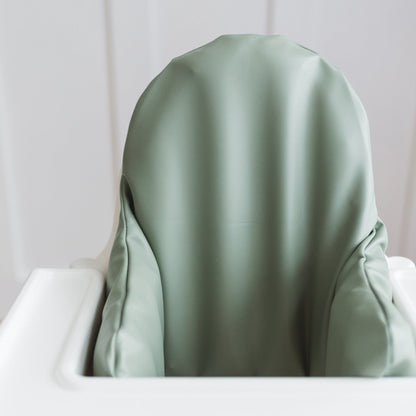 Sage Green Vegan Leather IKEA Antilop Cushion Cover by Little Joy Co., product view 2
