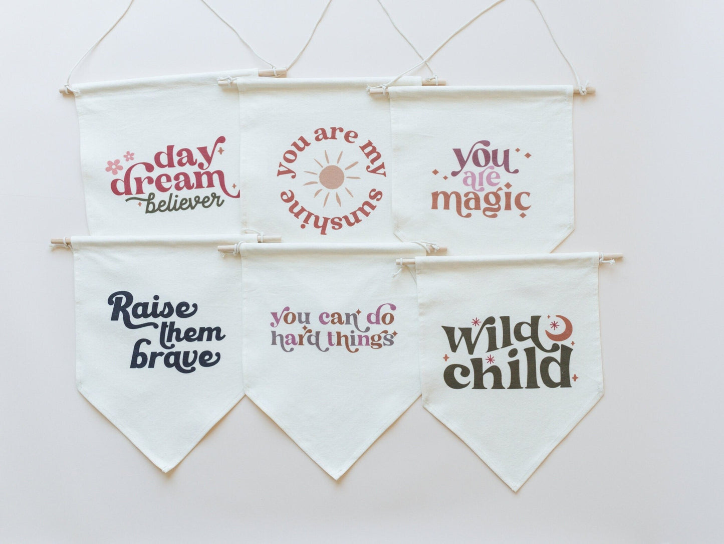 Daydream Believer Canvas Pennant by Little Joy Co., product view 2