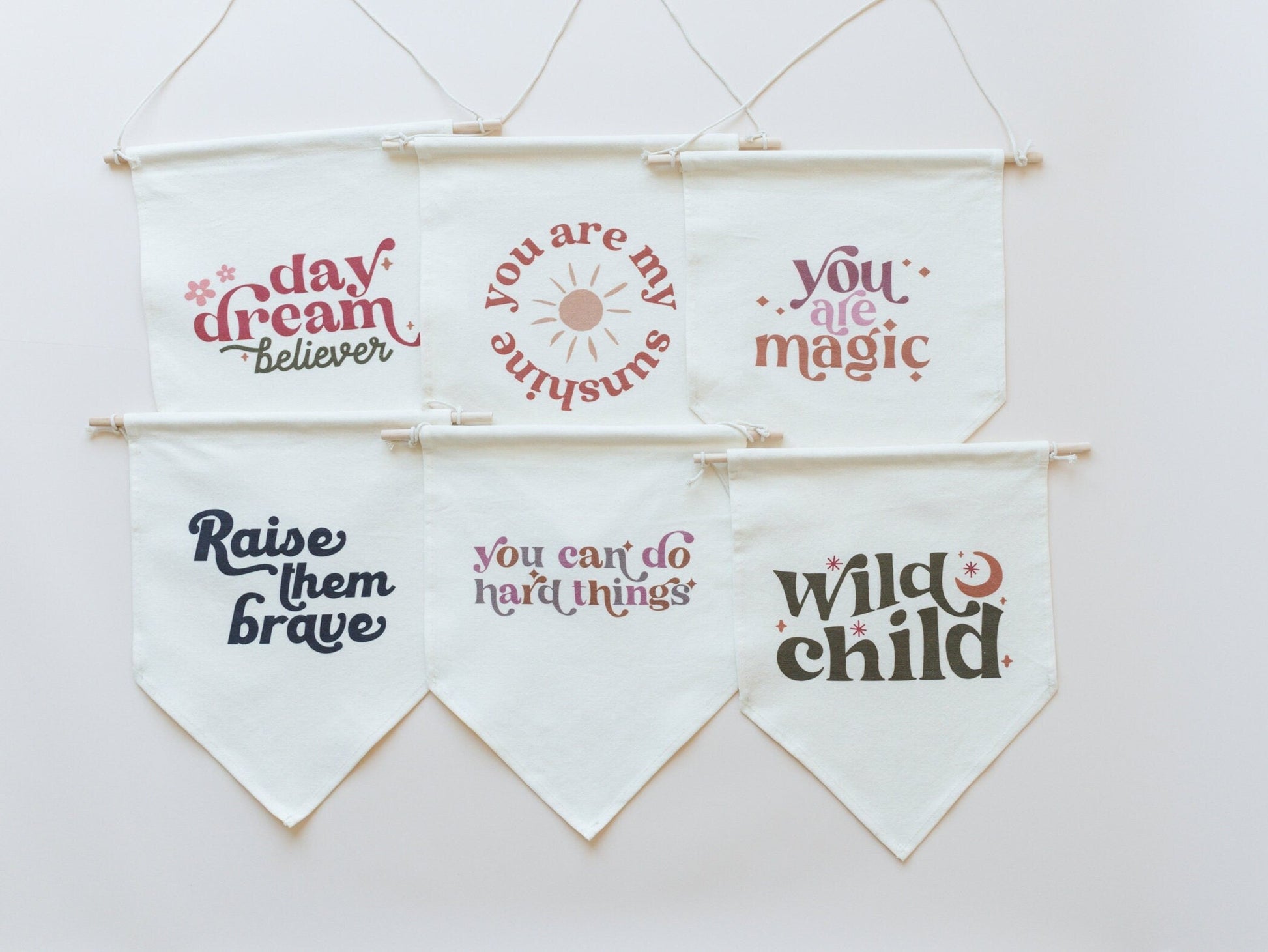 Daydream Believer Canvas Pennant by Little Joy Co., product view 2