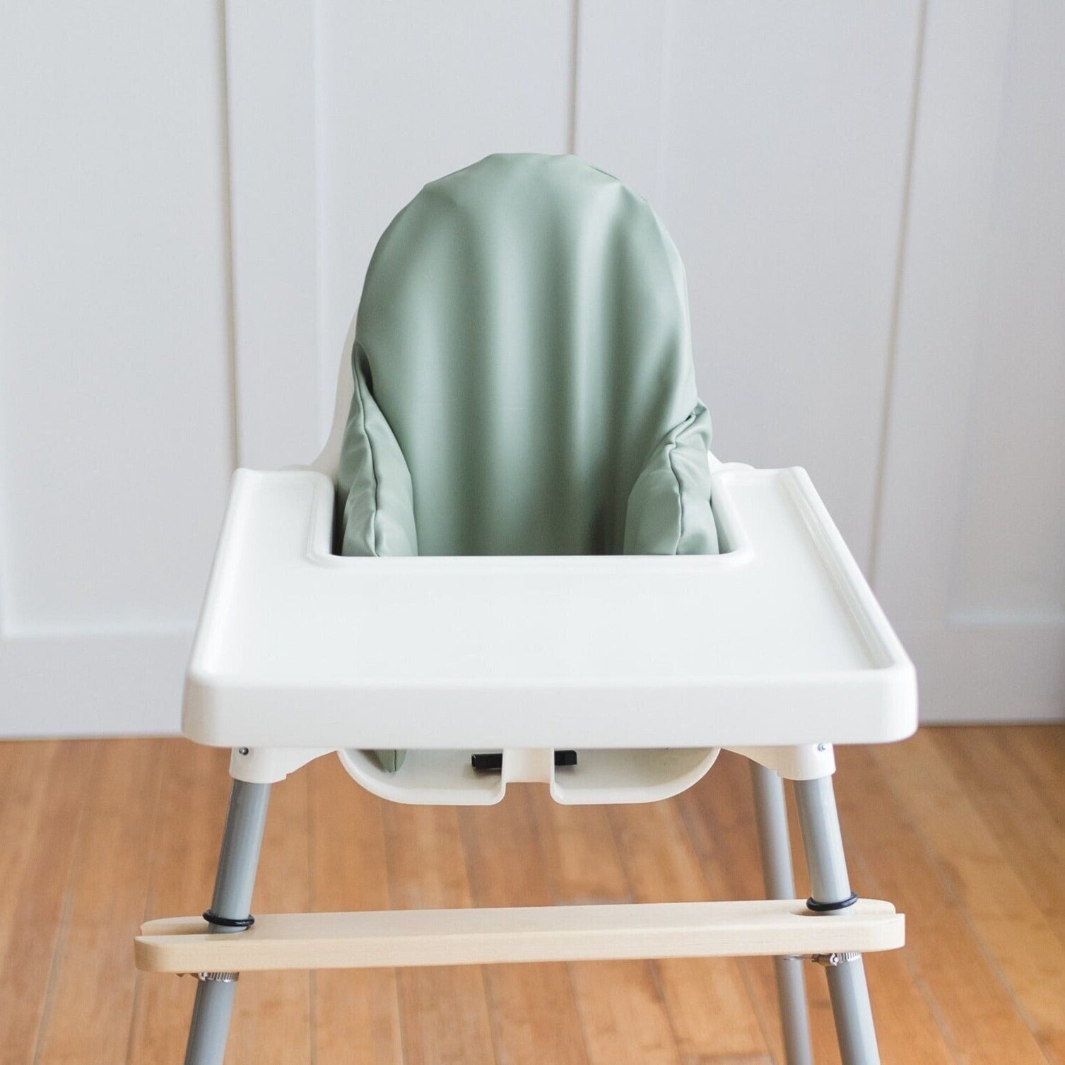 Sage Green Vegan Leather IKEA Antilop Cushion Cover by Little Joy Co.
