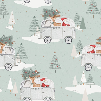Cruisin' to Christmas Bamboo Zippy Romper by Little Joy Co., product view 8