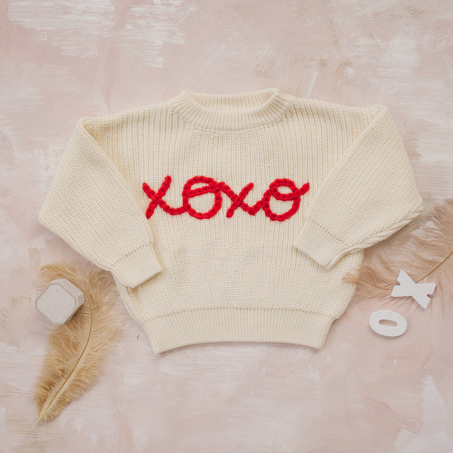 XOXO Hand Embroidered Sweater by Little Joy Co., product view 2