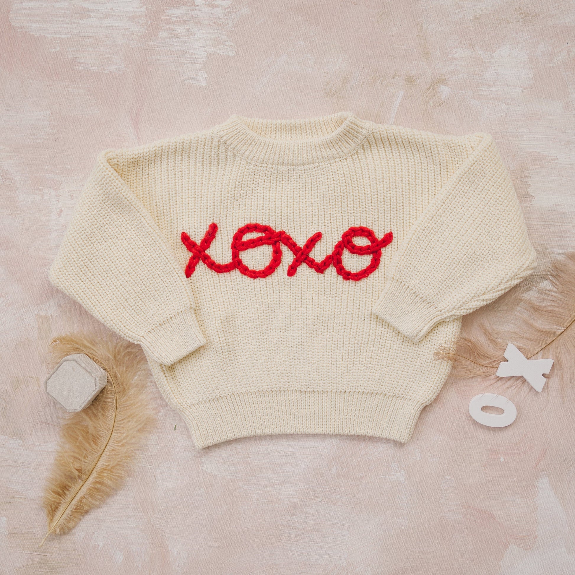 XOXO Hand Embroidered Sweater by Little Joy Co., product view 2