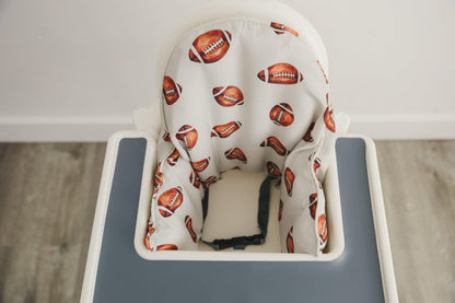 Football Print Highchair Cushion Cover for IKEA Antilop - Wipeable by Little Joy Co.