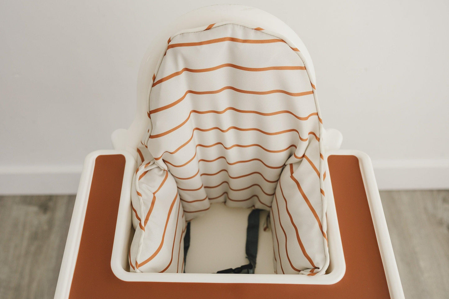 Camel Stripe Cushion Cover for IKEA Antilop Highchair by Little Joy Co., product view 2