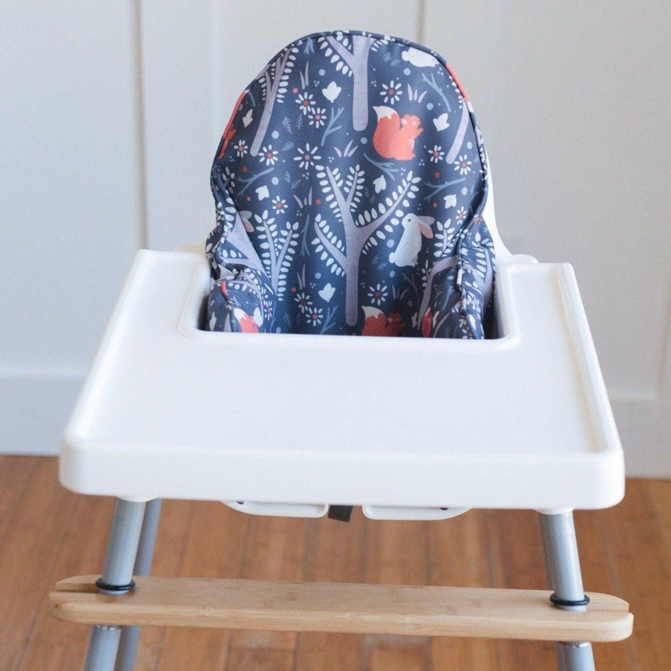 Navy Woodland IKEA Antilop Highchair Cushion Cover - Wipeable by Little Joy Co.