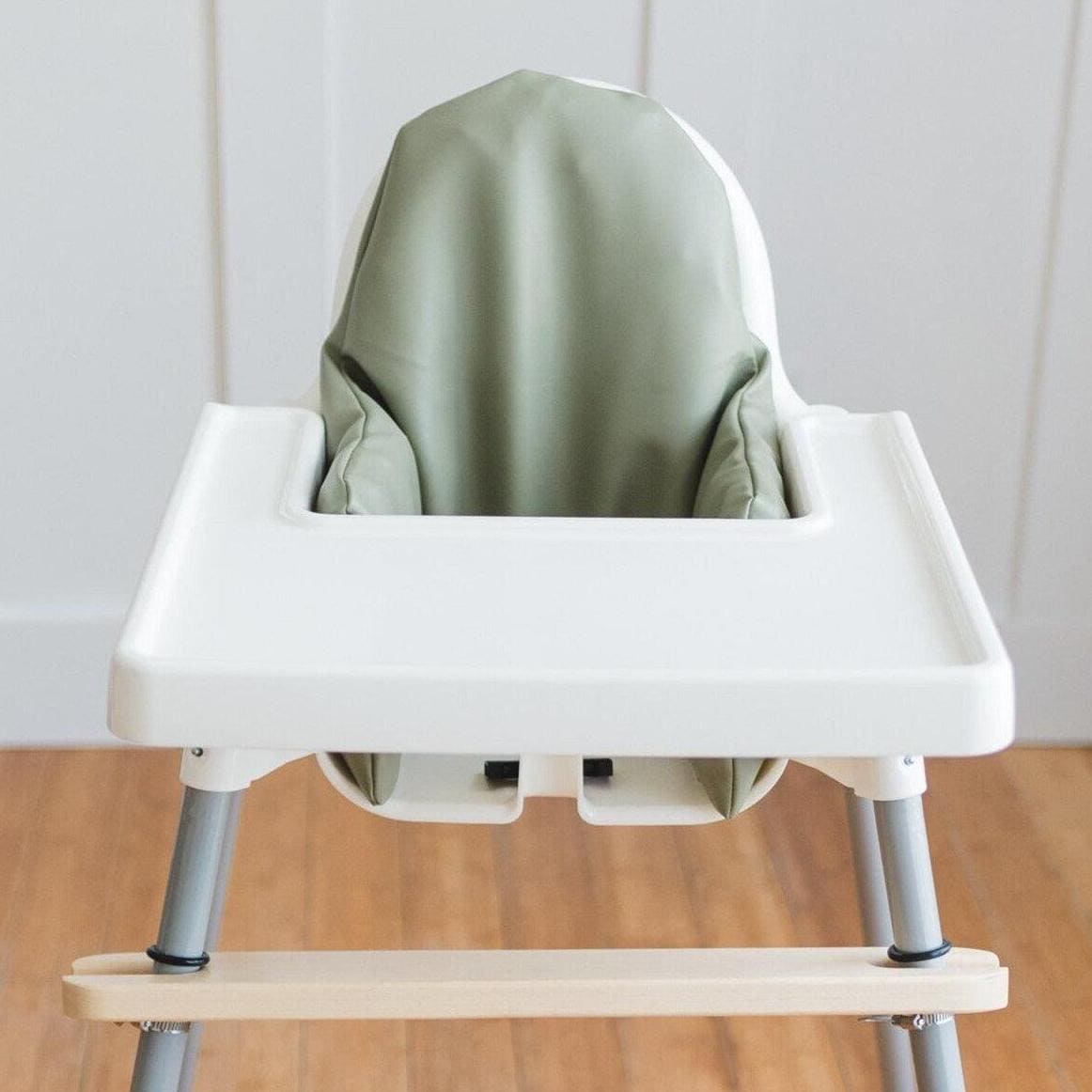 Olive Vegan Leather Cushion Cover for IKEA Antilop Highchair by Little Joy Co.