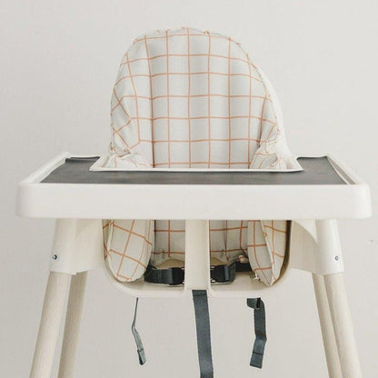 Camel Windowpane Cushion Cover for IKEA Antilop Highchair by Little Joy Co.