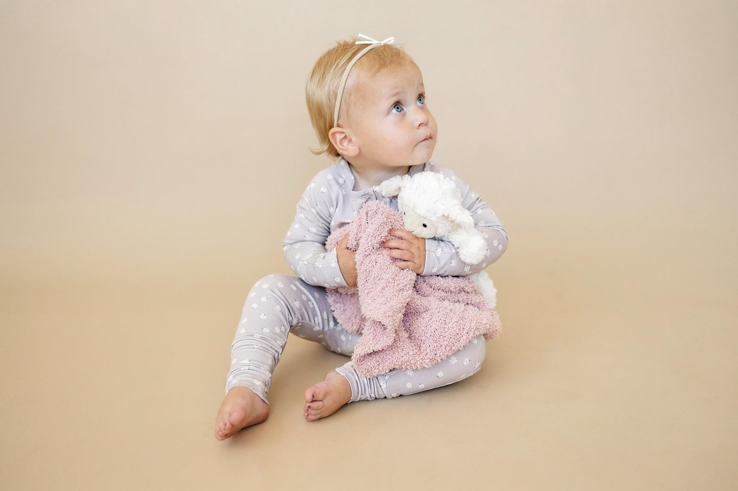 Oopsie Daisy Bamboo Zippy Romper - Bamboo Baby Pajamas - Purple Floral… by Little Joy Co., product view 4