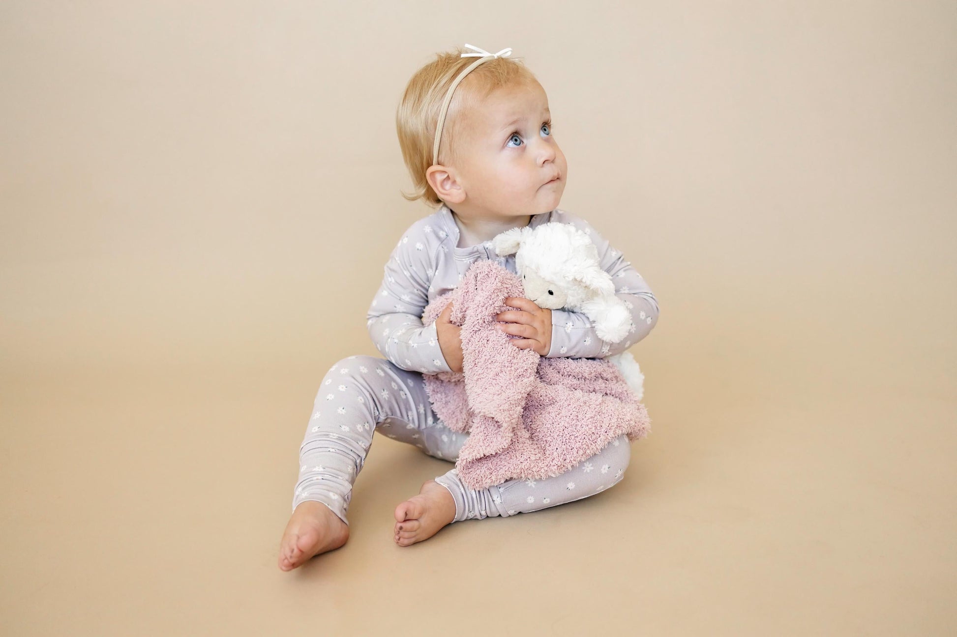 Oopsie Daisy Bamboo Zippy Romper - Bamboo Baby Pajamas - Purple Floral… by Little Joy Co., product view 4